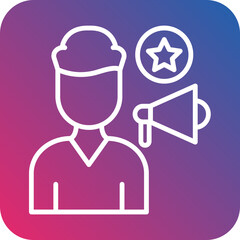 Male Influencer Vector Icon Style