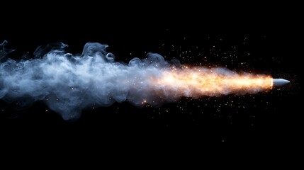 Bullet Fire Trail Dark Background