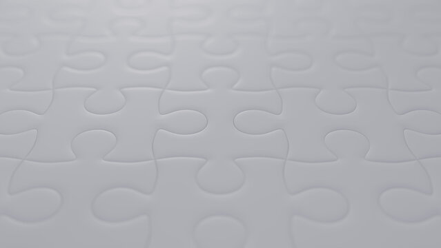 Seamless Unity: White Jigsaw Puzzle with Subtle Textures