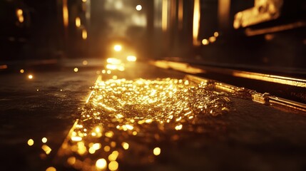 Glimmering Light Reflection on Wet Surface in Urban Environment