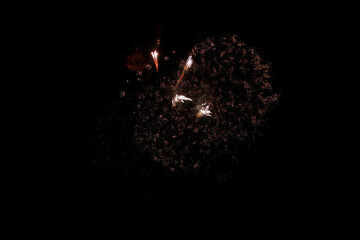 fireworks in the night sky
