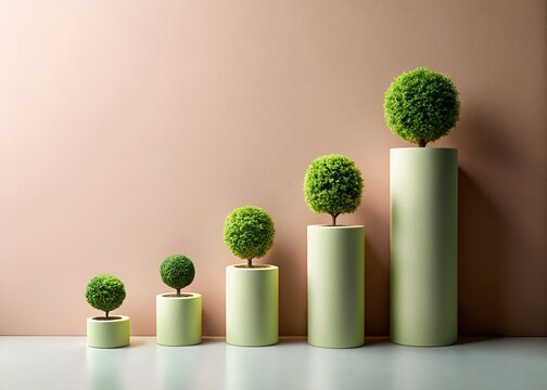 Minimalist Growth Concept: From Large to Small, a Visual Metaphor