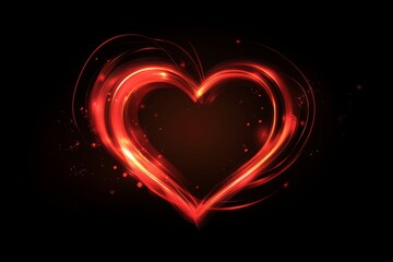 Romantic Red Heart Digital Illustration