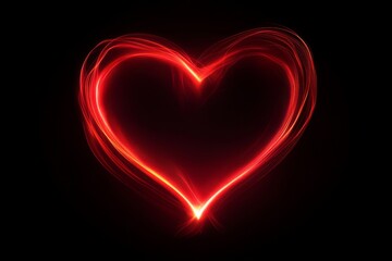 Romantic Red Heart Digital Illustration