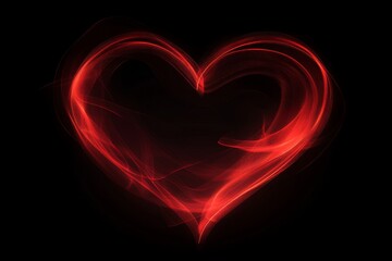 Romantic Red Heart Digital Illustration