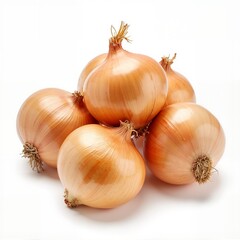 Fototapeta premium a photographic image of a bunch of spanish onions on a white backg