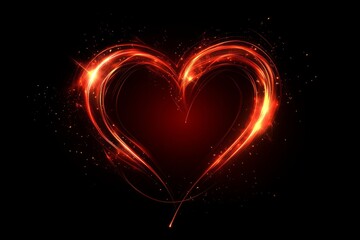 Romantic Red Heart Digital Illustration