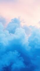 Fototapeta premium blue sky with clouds mobile phone background 9:16