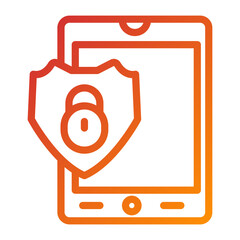 Vector Design Mobile Security Icon Style