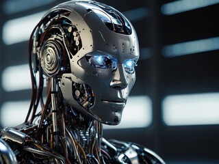 "Futuristic Humanoid Robot &ndash; Advanced AI Cybernetic Design"