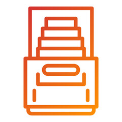 Vector Design File Drawer Icon Style