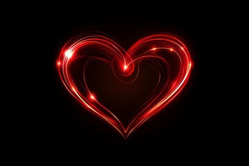 Romantic Red Heart Digital Illustration