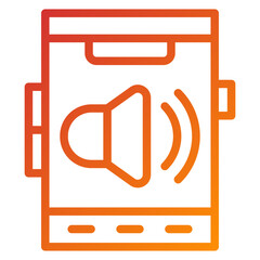 Vector Design Mobile Speaker Icon Style