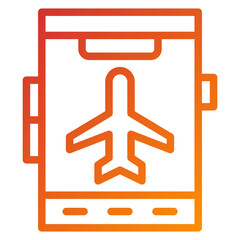 Vector Design Mobile Airplane Mode Icon Style