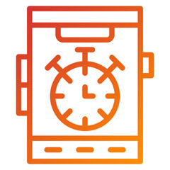 Vector Design Mobile Clock Icon Style