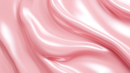 Smooth and Shiny Pink Fabric Texture with Flowing Waves and Soft Light Effects for Background or Design Projects