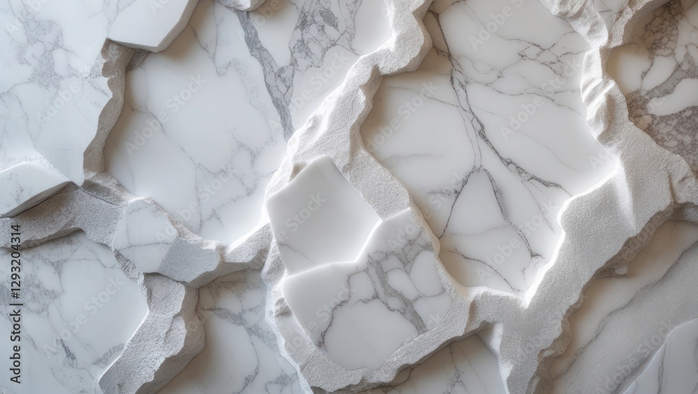 Canvas Prints elegant white marble wall texture with intricate patterns and soft light highlights, perfect for lux