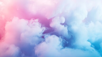 Ethereal dry ice mist blending with gradient light, evoking a serene and mysterious ambiance.