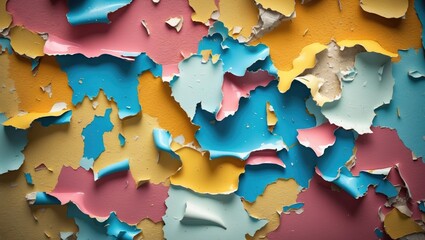 Fototapeta premium Colorful peeling paint texture for creative background design or vintage theme projects