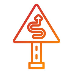 Vector Design Zig Zag Road Icon Style