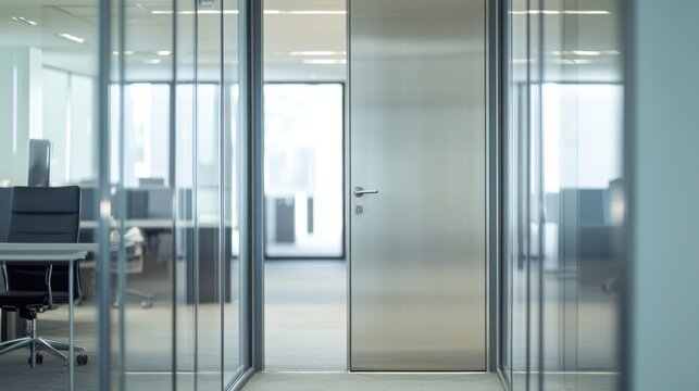 Executive departures with a closed office door. Featuring leadership transition and career shift