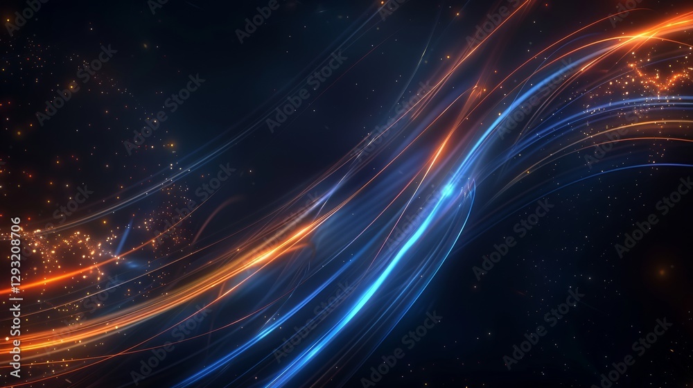 Poster digital data flow and infographic background. abstract background with dots and lines. digital tech.