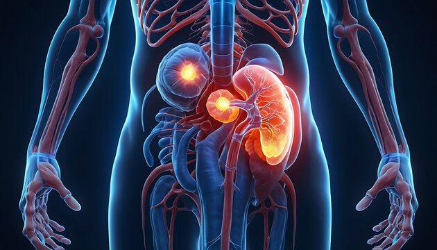 Kidney Cancer 3D Medical Illustration Renal Tumors