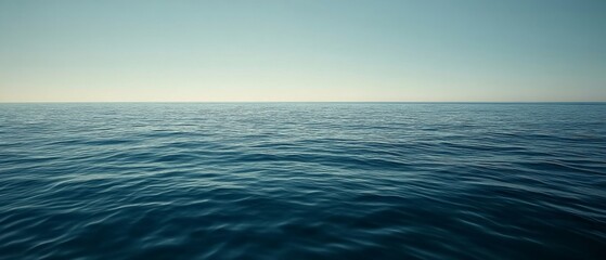 Fototapeta premium The ocean is calm and peaceful, with no signs of life