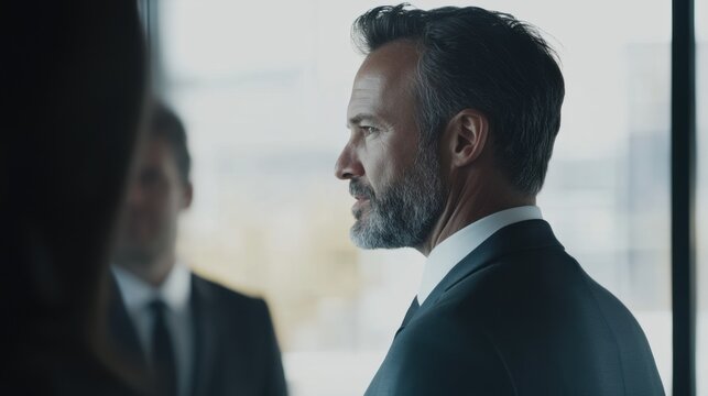 Executive departures with a colleague giving a farewell speech. Featuring leadership transition and career change