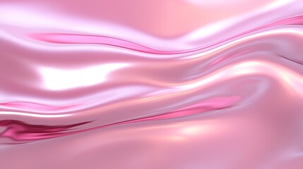 Obraz premium Soft and Shiny Pink Abstract Surface with Flowing Texture and Reflections Ideal for Background or Design Use