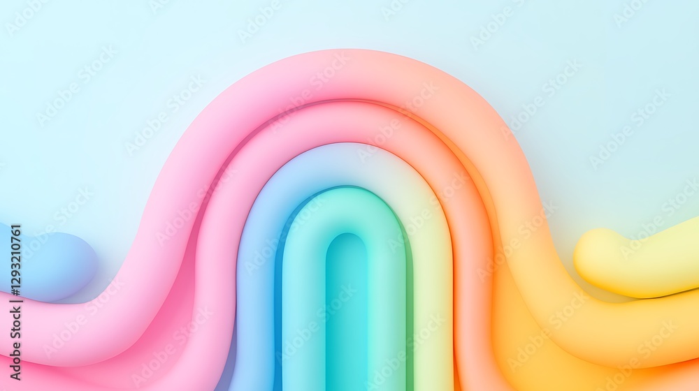 Poster soft colorful abstract background with smooth waves and gradients for stylish designs and creative p