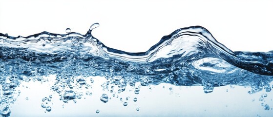 A wave of water with many small bubbles