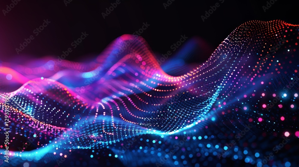 Poster digital data flow and infographic background. abstract background with dots and lines. digital tech.