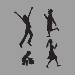Obraz premium silhouette of a couple dancing