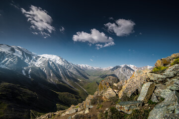 mountain landscape with blue sky