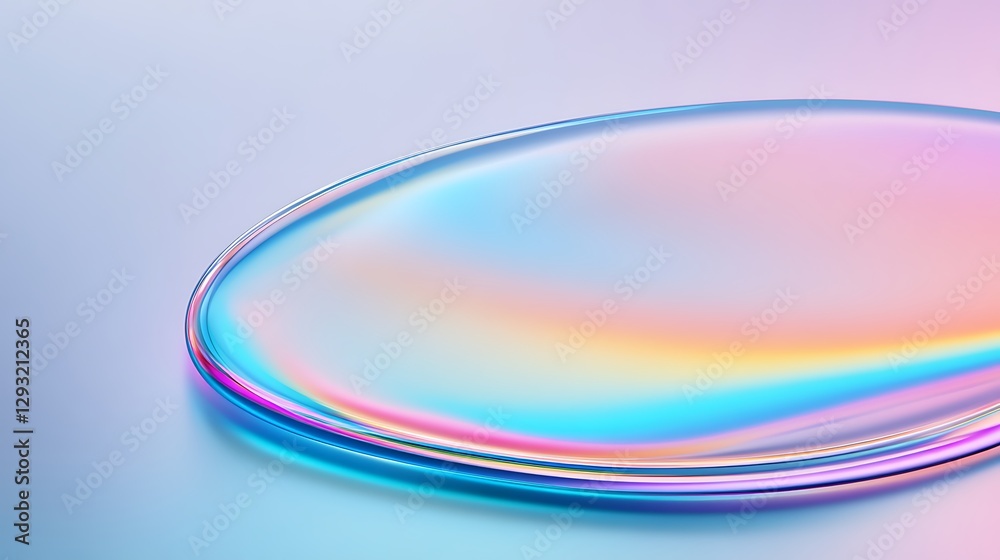 Wall mural soft gradient hues on iridescent surface creating a dreamy abstract background for modern designs