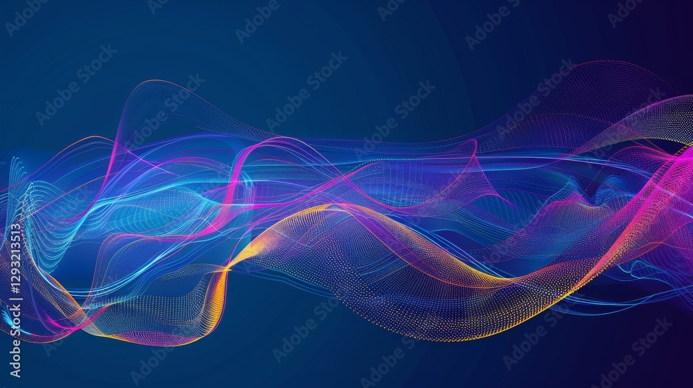 Poster digital data flow and infographic background. abstract background with dots and lines. digital tech.