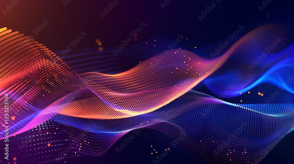Poster digital data flow and infographic background. abstract background with dots and lines. digital tech.