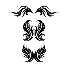 vector tattoo design wings style