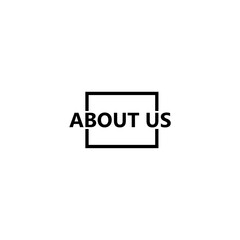 About us site concept icon isolated on white background