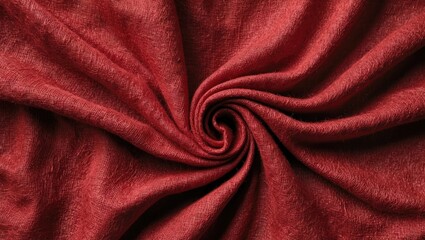 Red textured sackcloth fabric with swirl pattern ideal for backgrounds and textile design projects. Rich color adds warmth and depth.