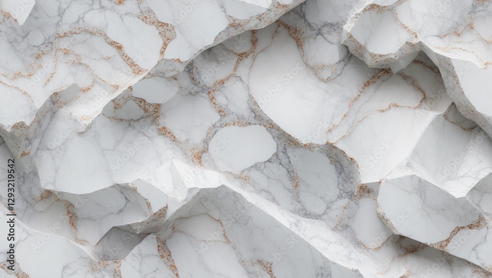 Poster elegant white marble texture with subtle veining in an abstract layered design ideal for backgrounds