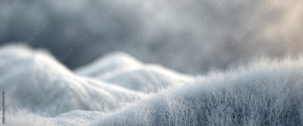 Poster soft white and gray blurred texture creating a dreamy, ethereal background with subtle depth and con