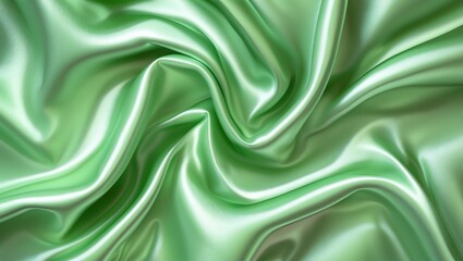 Obraz premium Elegant Light Green Satin Fabric Texture for Artistic Backgrounds and Creative Design Projects