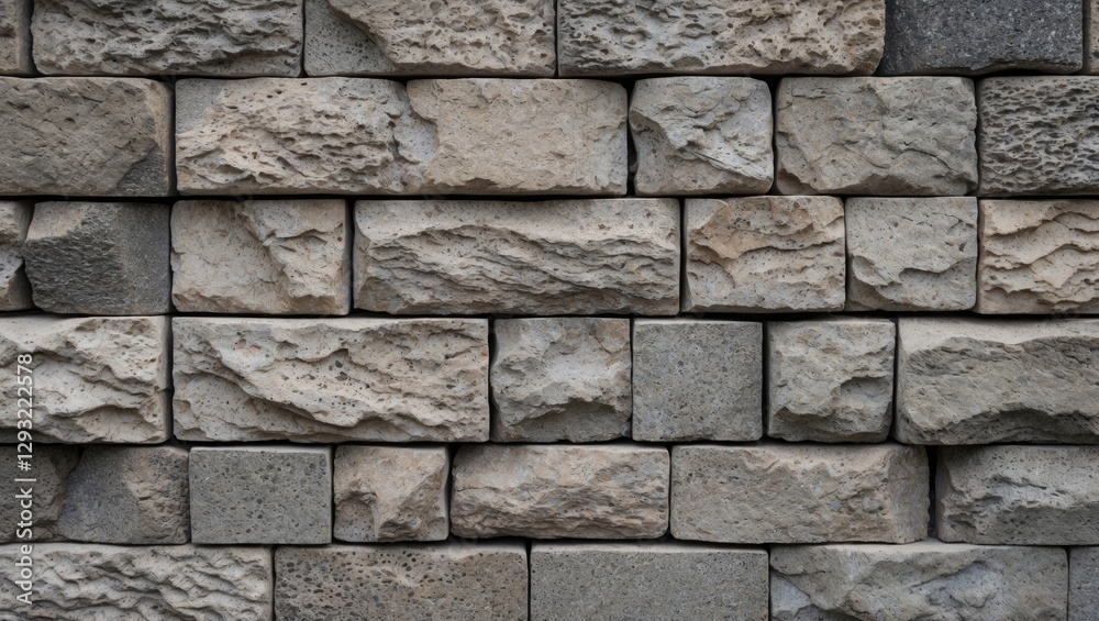 Poster stone wall texture with varied surface patterns and natural stone colors for architecture and design
