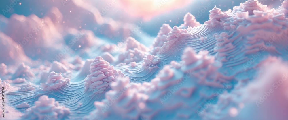Poster delicate snow texture background with soft pastel hues creating a serene winter atmosphere for creat