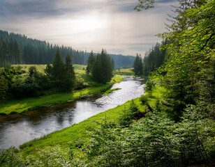 A display of traditional handmade German wooden toys