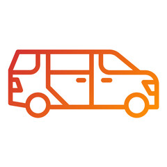 Vector Design Minivan Icon Style