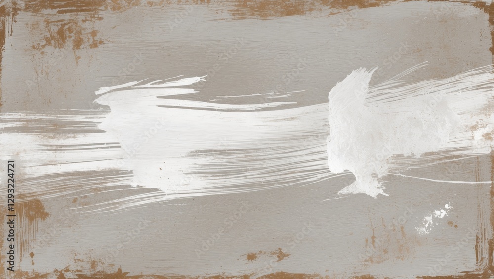 Wall mural abstract white brushstroke on textured canvas background for creative designs and artistic concepts