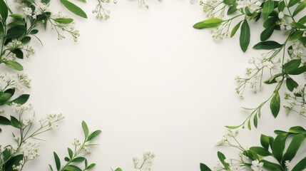 Fototapeta premium Delicate Floral Arrangement - White Flowers and Greenery